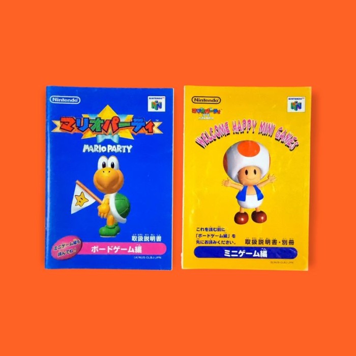 Mario Party 1 + 2 con Manuales (versión japonesa) / Nintendo 64